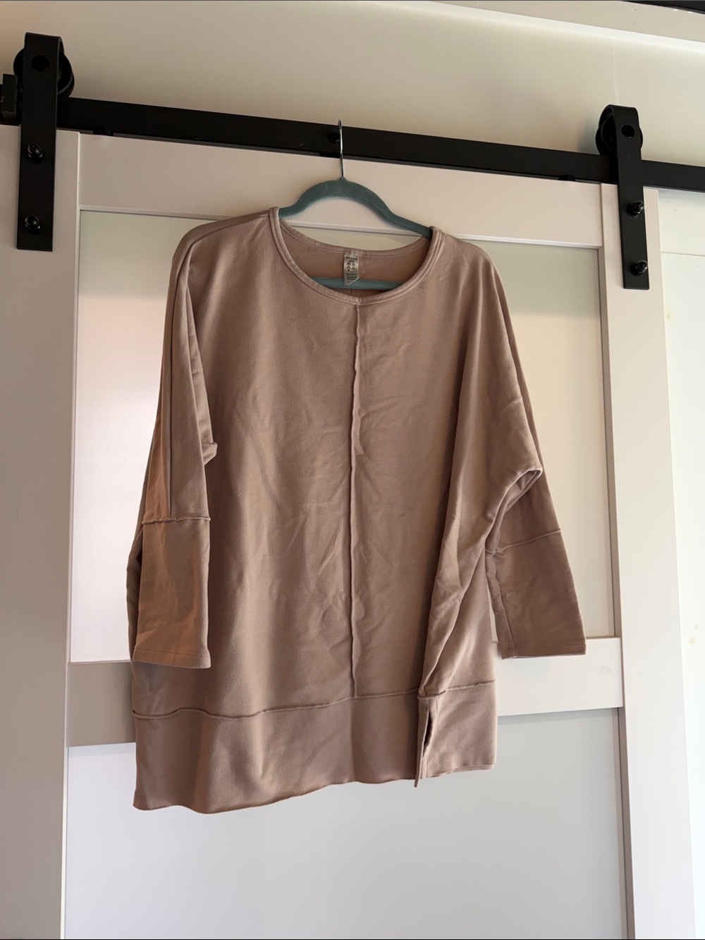 SPANX Neutral Taupe Relaxed Crew Pullover